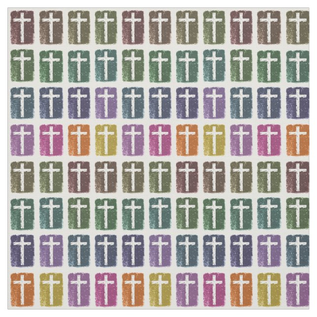 Rainbow crosses fabric (Swatch)