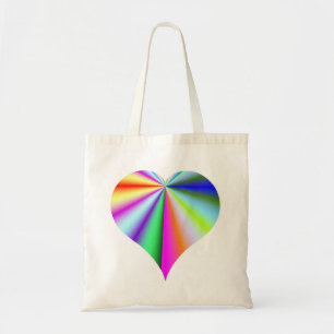 Rainbow Crush Heart Tote Bag