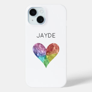 Rainbow Crystal Heart Mobile Phone Case
