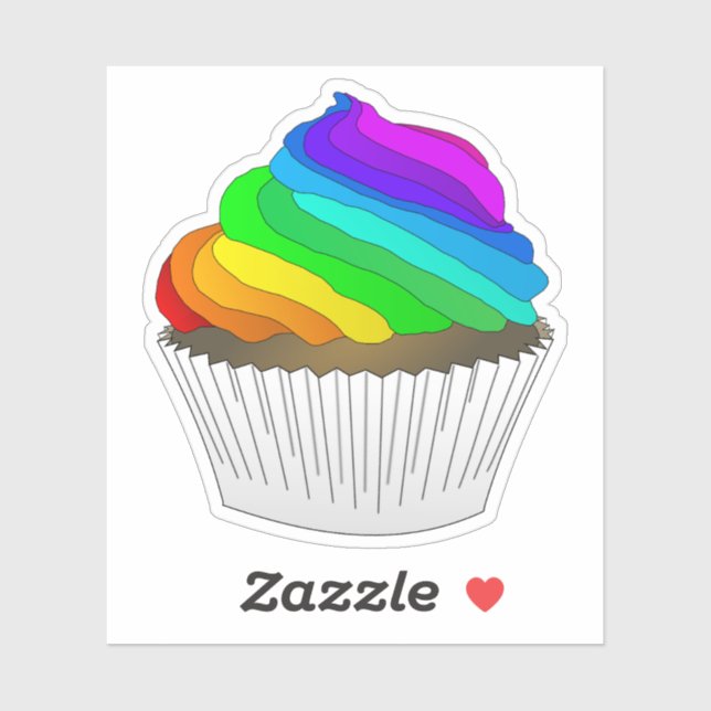 Rainbow Cupcake (Sheet)