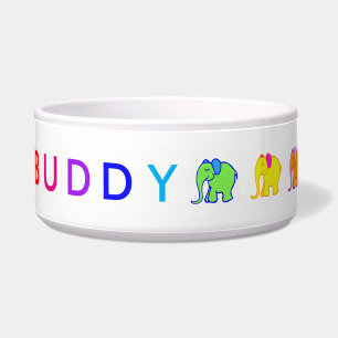 Rainbow Custom Pet's Name Cartoon Elephants Parade