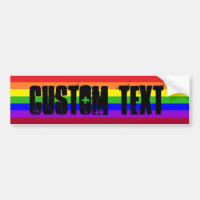 Rainbow CUSTOM text bumper sticker