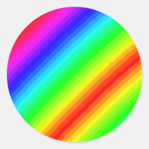 Rainbow Customisable Classic Round Sticker