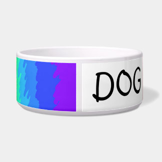 rainbow customisable dog bowl