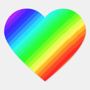 Rainbow Customisable Heart Sticker
