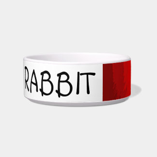 rainbow customisable rabbit feeding bowl