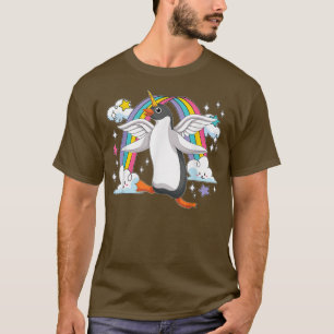 Rainbow Cute Bird Penguincorn Animal Magical Unico T-Shirt