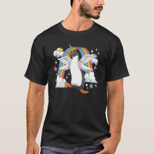 Rainbow Cute Bird Penguincorn Animal Magical Unico T-Shirt