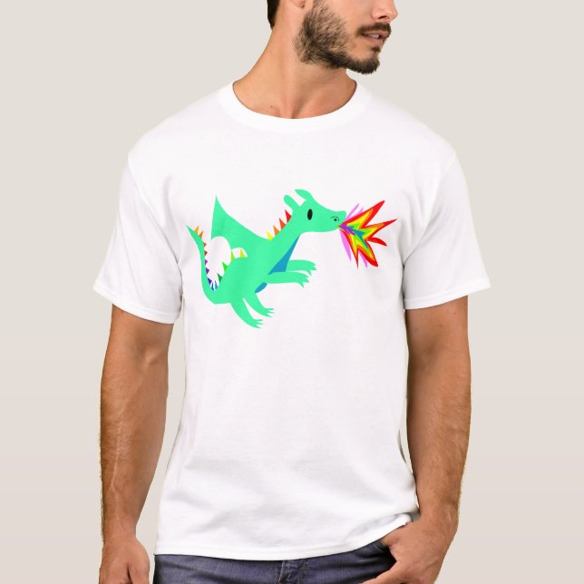 Rainbow cute dragon shirt (Front)
