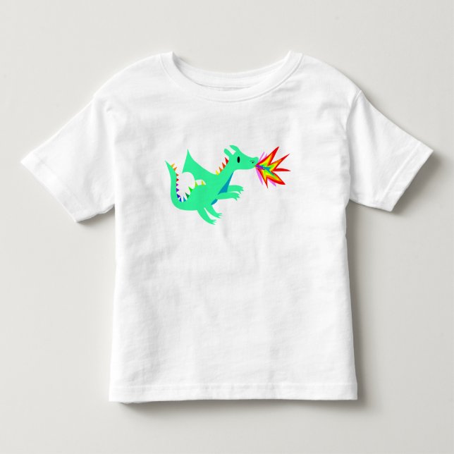 Rainbow cute dragon shirt for kids (Front)