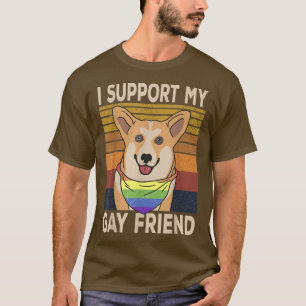 Rainbow Cute Gay Corgi Dog LGBT LGBTQ Pride Month T-Shirt