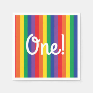 Rainbow Cute Kid's Birthday Party Napkin