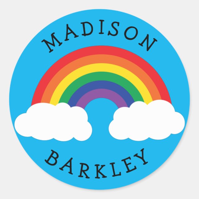 Rainbow Cute Kids Envelope Seal Stickers (Front)