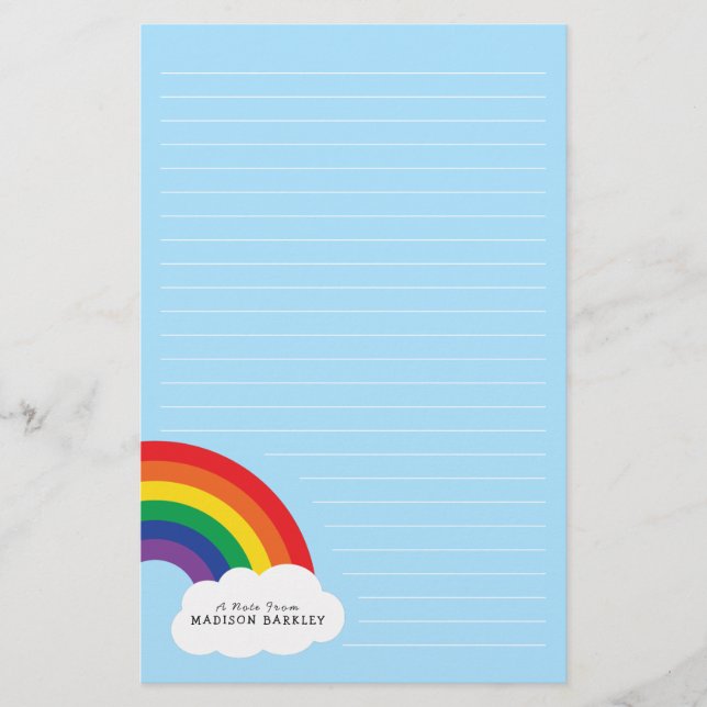 Rainbow Cute Kids Stationery (Front)