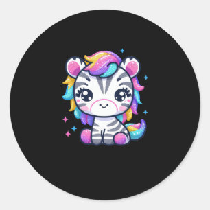 Rainbow Cute Zebra Sticker 