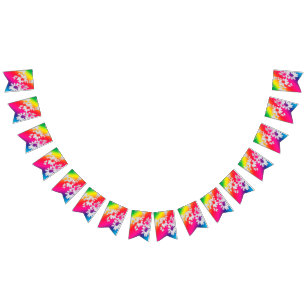 Rainbow daisies bunting