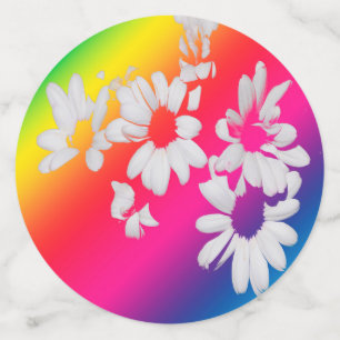 Rainbow daisies confetti