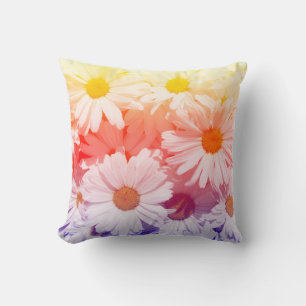 Rainbow Daisies Cushion