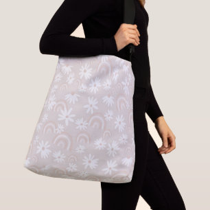 Rainbow Daisy Dream #3 #dreamy #wall #art Crossbody Bag