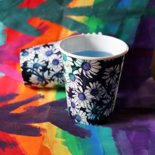 Rainbow Daisy flower pattern springtime            Paper Cups (Creator Uploaded)