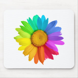 Rainbow Daisy Mouse Mat