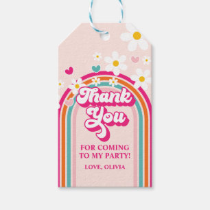 Rainbow Daisy Thank You Gift Tags