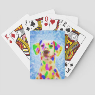 Rainbow Dalmatian Playing Cards