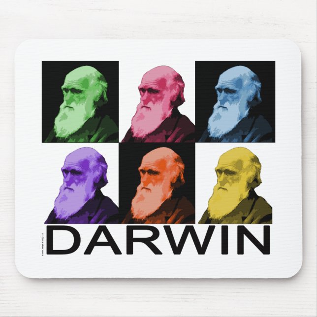 Rainbow Darwin Mouse Mat (Front)