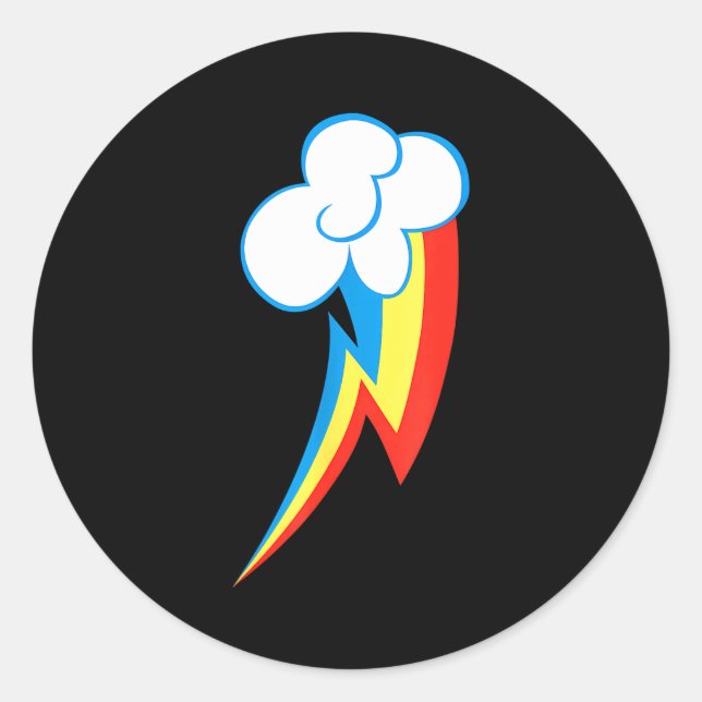 Rainbow Dash Cuties Mark  Classic Round Sticker (Front)