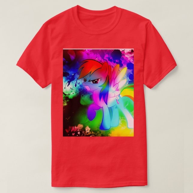 Rainbow Dash Super Colour Graphic T-Shirt (Design Front)