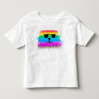 Rainbow Dawg summer hokiday Toddler T-Shirt