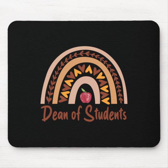 Rainbow Dean of Students Back to School Appreciati Mouse Mat (Front)