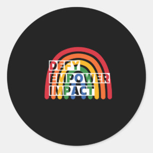 Rainbow Defy Empower Impact Sticker