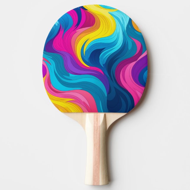 Rainbow Delight Ping Pong Paddle (Front)
