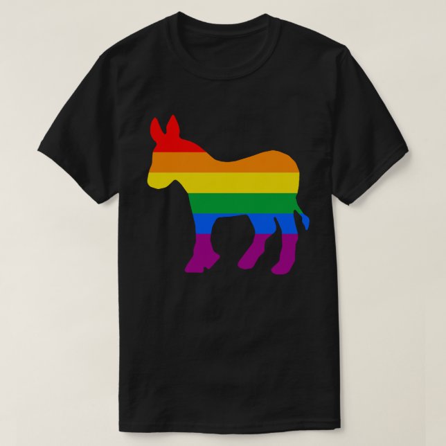 Rainbow Democrat T-Shirt (Design Front)