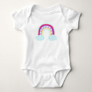 Rainbow design baby girl bodysuit