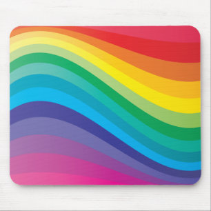 Rainbow design mouse mat