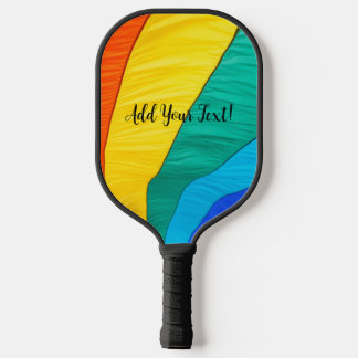 Rainbow Design with Personalisation  Pickleball Paddle