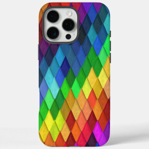Rainbow Diamond Geometric Pattern iPhone 16 Pro Max Case