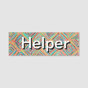 rainbow diamond painting name tag