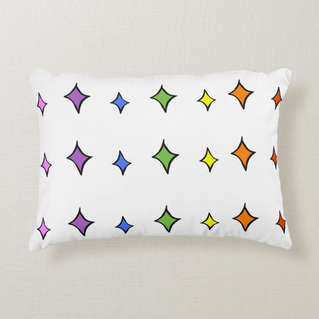 Rainbow Diamond Pillow (Front)