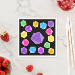 Rainbow Dice Napkin