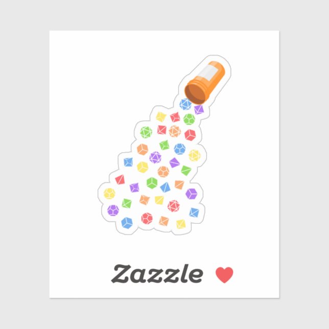 Rainbow Dice Set Pills Tabletop RPG (Sheet)