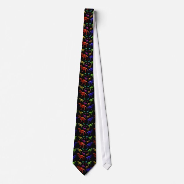 Rainbow dinosaurs Tie (Front)