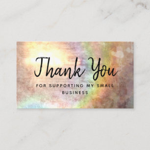 Rainbow Discount Thank You For Supporting My Small Business Card