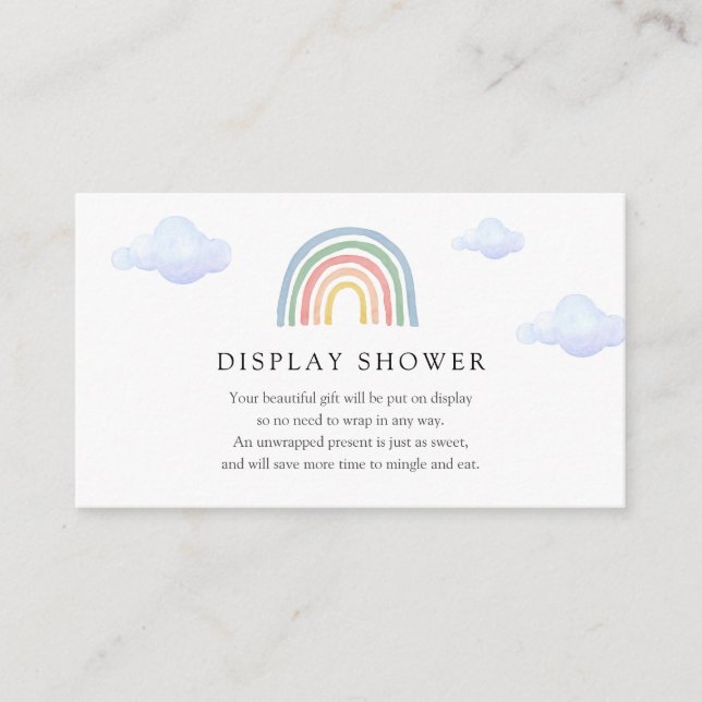 Rainbow Display Shower card (Front)