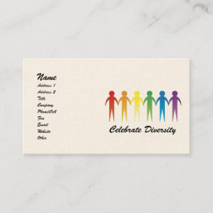 Rainbow Diversity Customisable Business Cards
