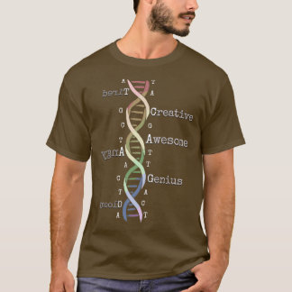 Rainbow DNA Awesome Genome Funny Science Birthday  T-Shirt