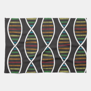 Rainbow DNA Strands Tea Towel