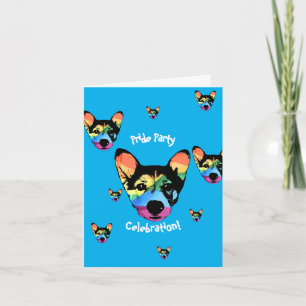 Rainbow Dog, card, invitation card